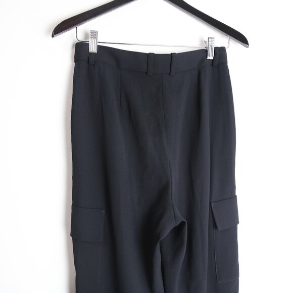Aritzia Babaton Refined Cargo High-waisted Crepe Black Pants Size 4 - Picture 4 of 8